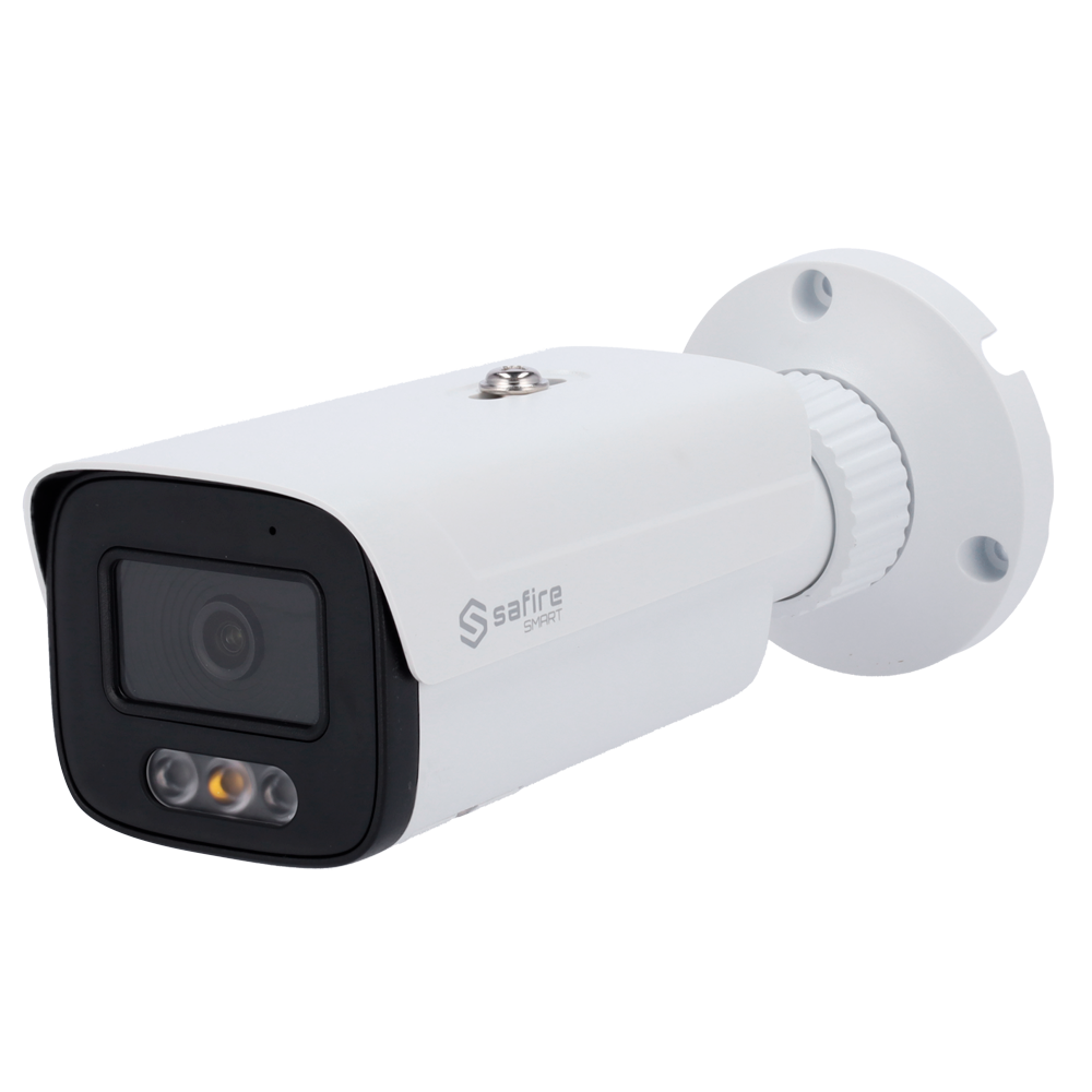 Safire Smart - Bullet IP kamera serie E1 Kunstig Intelligens - Opløsning 6 Megapixel (3200×1800) - Objektiv 3.6 mm | Audio IN | DL 50m - AI: Klassifikation af personer og køretøjer - IP67 klassificering | PoE (IEEE802.3af)