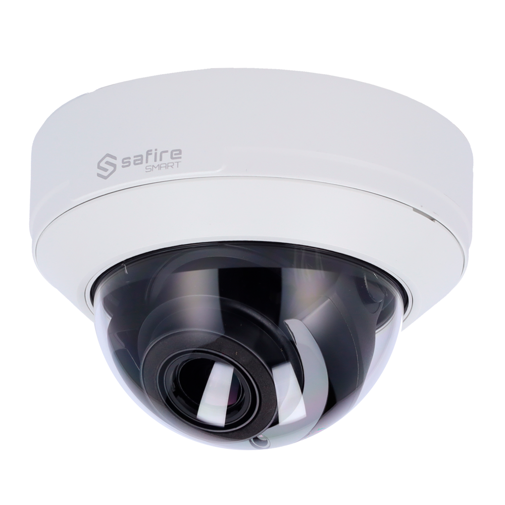 Safire Smart - Turret IP kamera serie I1 Advanced AI - Opløsning 4 Megapixel (2592x1520) - Motoriseret objektiv 2.8~12mm | IR objektiv 50m | Mikrofon | IR [%VAR%] - Advanced AI: Perimeter, ansigt, optælling, metadata - IP67 | PoE (IEEE802.3af)
