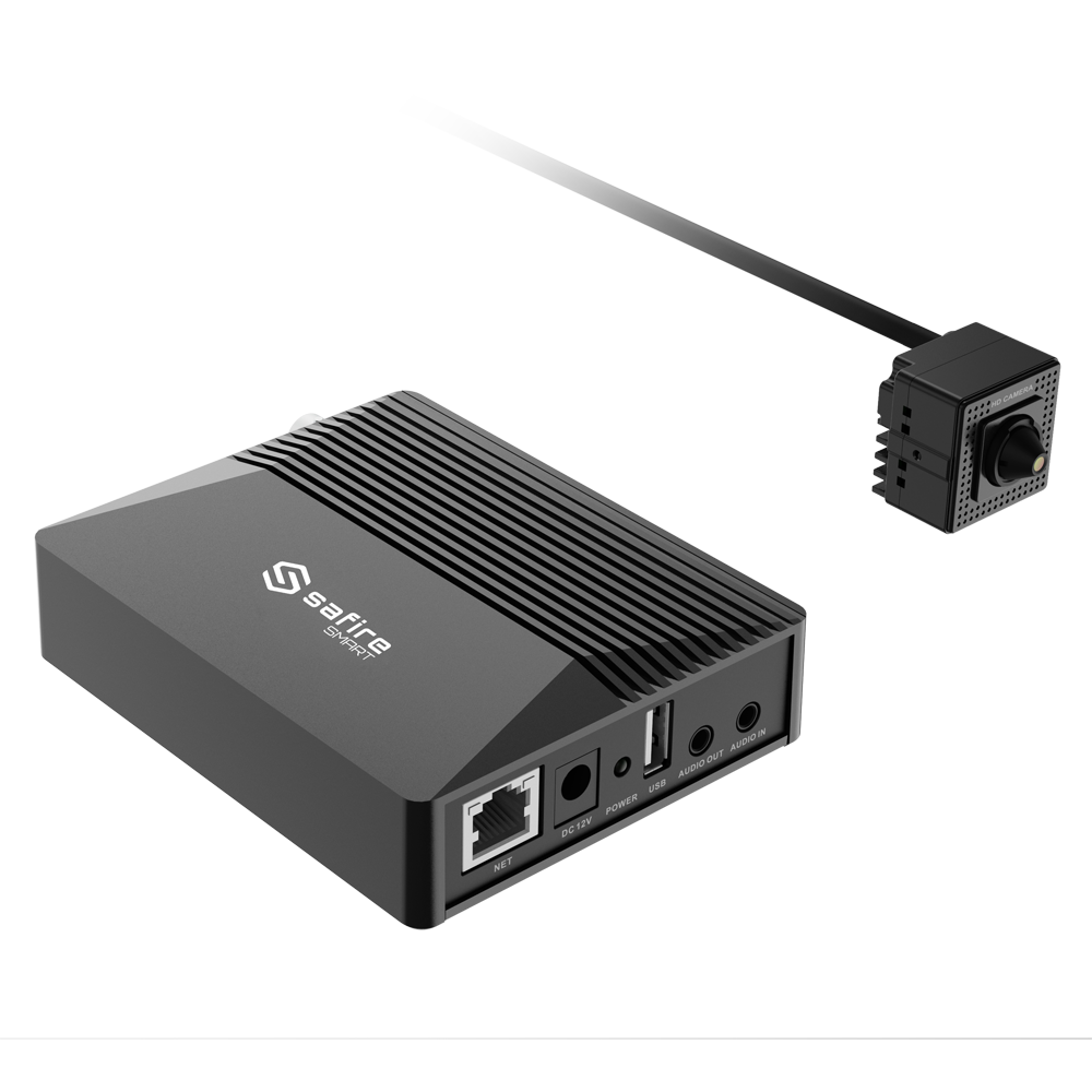 Safire Smart - Pinhole IP kamera I1 avanceret AI - Opløsning 2 Megapixel (1920x1080) - Linse 2.8 mm | Audio & alarmer - Avanceret AI: Perimeter, ansigtsgenkendelse, optælling, metadata - PoE (IEEE802.3af)