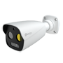 Safire Smart Dual Bullet IP Termisk Kamera - Termisk sensor 256x192 VOx | Linse 3.2 mm - Optisk sensor 1/2.7" 5 MP | 4 mm Linse - Termisk følsomhed ≤ 50mK - AI baseret på menneske- og køretøjsklassificering - Temperaturmåleområde -20~150ºC / ± 8ºC