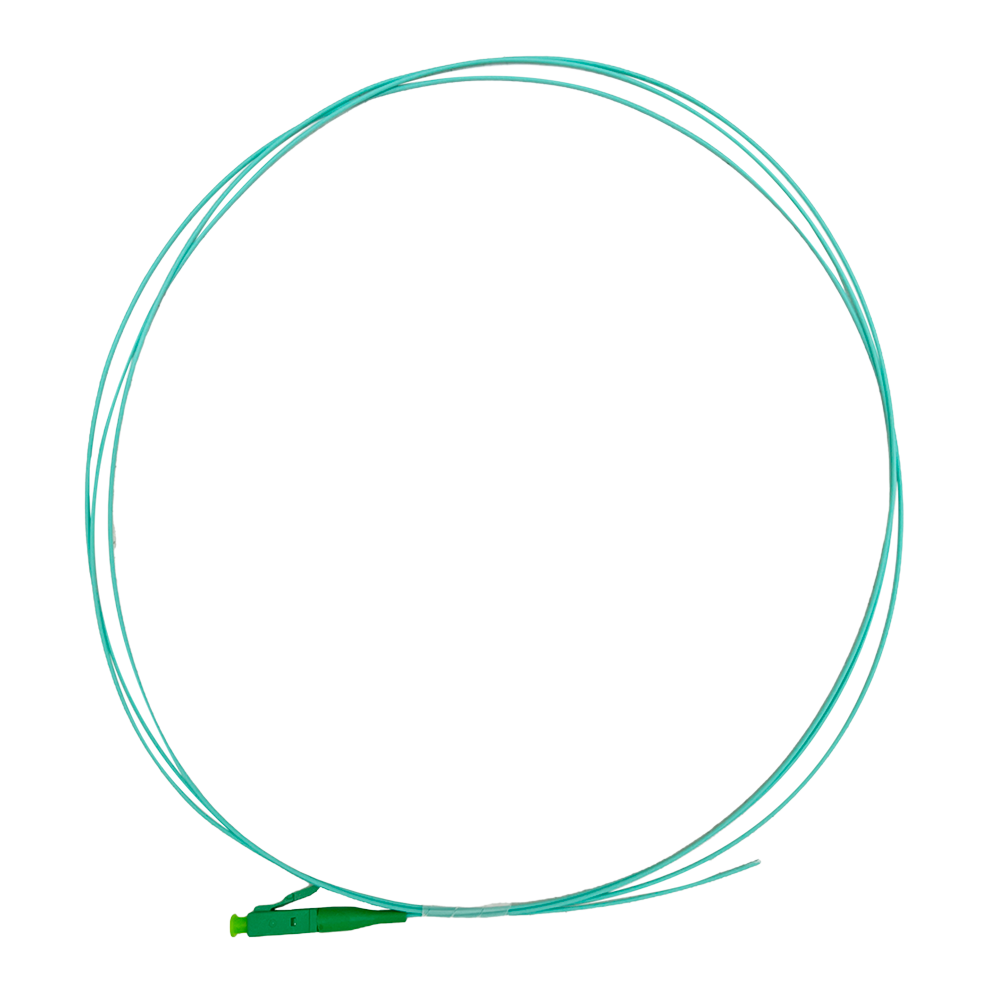 Fiberoptisk pigtail - Multimode fiber OM4 - LC APC simplex connector - Længde 1,5m - LSZH kappe - Generisk kompatibilitet