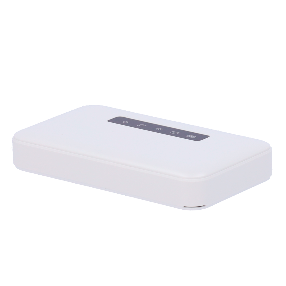 Safire Router 4G Bærbar - Ethernet RJ45 10/100 eller WiFi 802.11b/g/n - Op til 32 samtidige WiFi forbindelser - Batteri 3.7V 2600 mAh op til 8t autonomi - Micro SIM og micro SD kort slots - Aktivitetsindikator LED'er