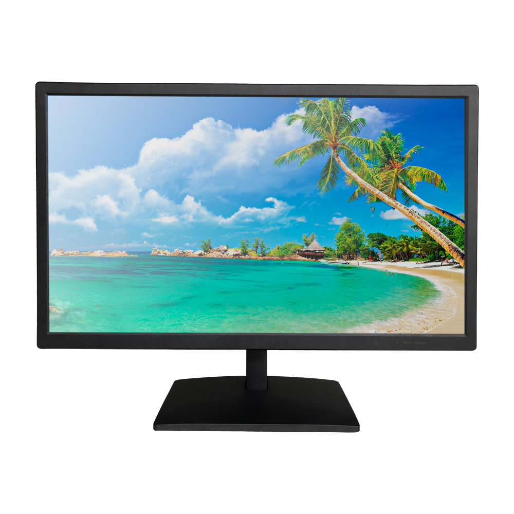 Monitor 22" - FHD opløsning - Opdateringshastighed 30 / 60 Hz - Kontrast 1000:1 - Responstid 5 ms - 4 i 1: BNC HD (TVI, CVI, AHD, CVBS)