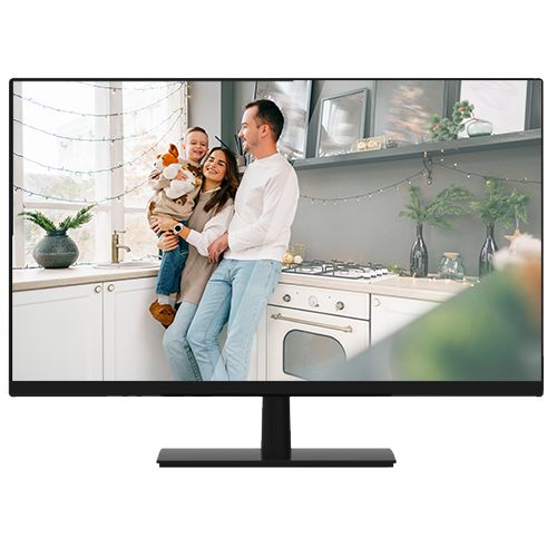 Monitor 24" - FHD opløsning - Opdateringshastighed 30 / 60 Hz - Kontrast 1000:1 - Responstid 5 ms - 4 i 1: BNC HD (TVI, CVI, AHD, CVBS)
