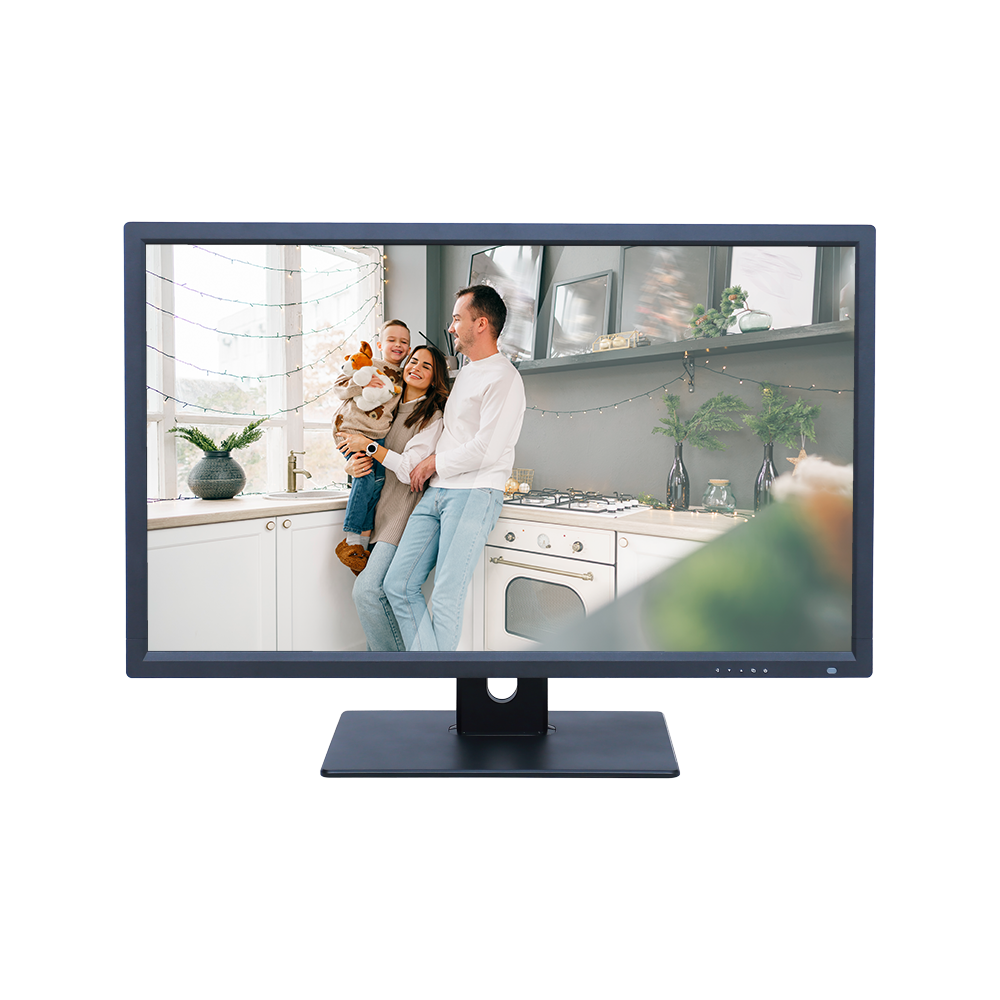 Monitor 32" - FHD opløsning - Opdateringsfrekvens 60/70/75 Hz - Kontrast 3000:1 - Responstid 6,5 ms - 4 i 1: BNC HD (TVI, CVI, AHD, CVBS)
