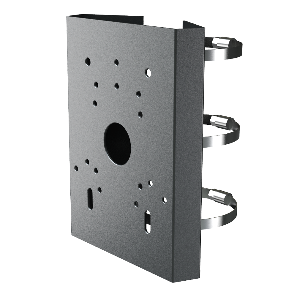 Safire Smart mast/pæl beslag - Til motoriserede dome kameraer - Diameter område 118~140 mm - Fremstillet af SPCC rullet stål - Grå farve 215 (H) x 164.7 (B) x 54 (D) mm - Kabelgennemføring