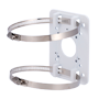 Safire Smart mast/pæl beslag - Til motoriserede dome kameraer - Diameter område 80~140 mm - Fremstillet i ADC12 - Hvid farve - 140 (H) x 104 (B) x 19 (D) mm