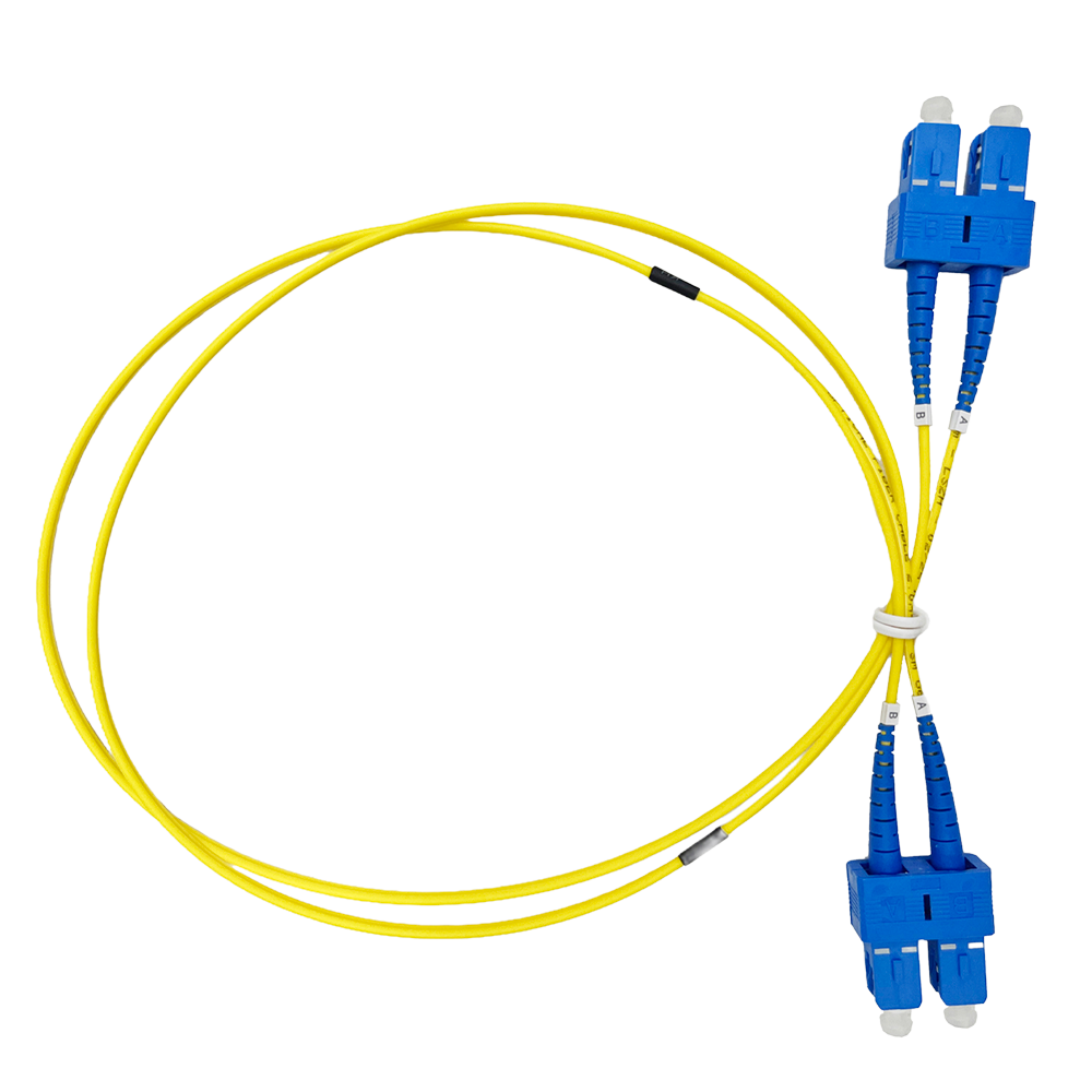 Fiberoptisk forbindelseskabel - Single-mode fiber OS2 - SC UPC duplex connector - Længde 1m - LSZH cover - Generisk kompatibilitet