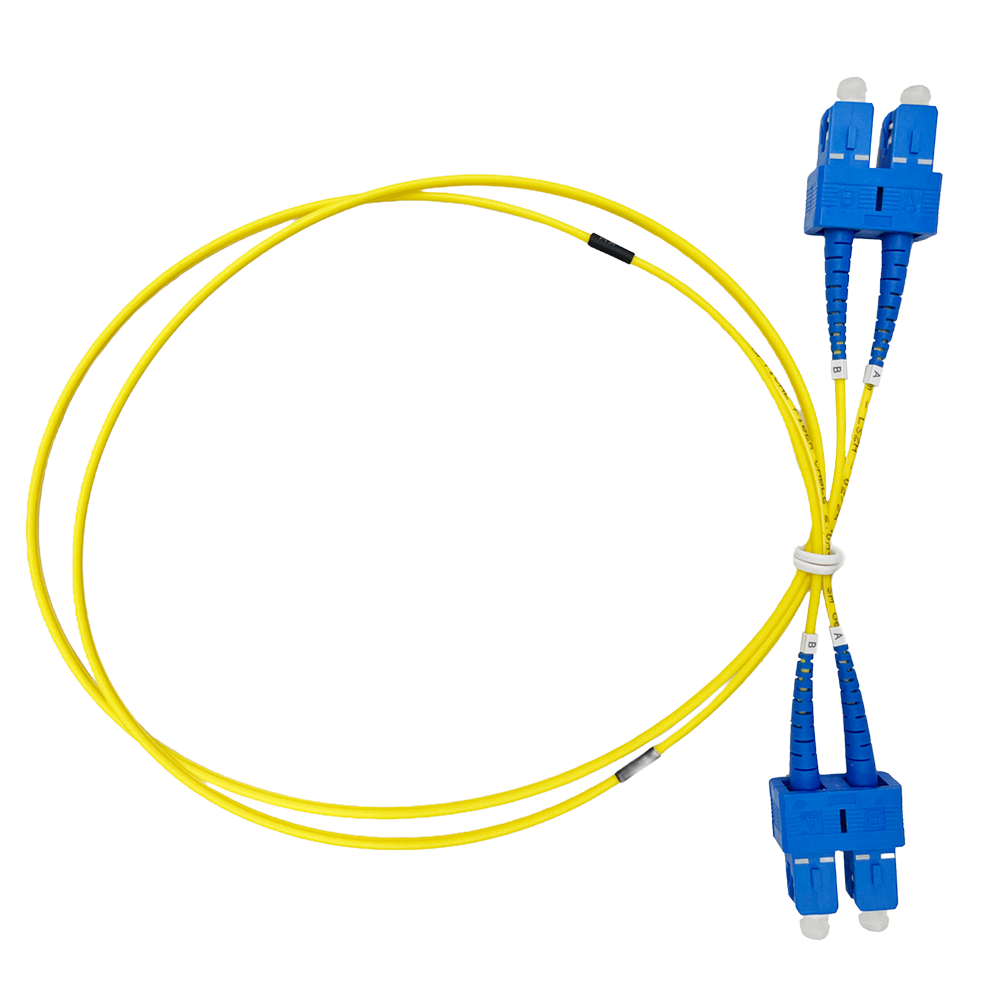 Fiberoptisk forbindelseskabel - Single-mode fiber OS2 - SC UPC duplex connector - Længde 2m - LSZH cover - Generisk kompatibilitet