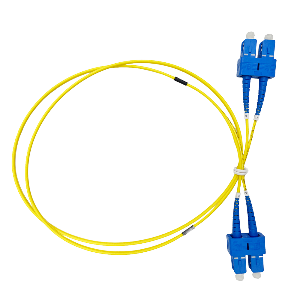 Fiberoptisk forbindelseskabel - Single-mode fiber OS2 - SC UPC duplex stik - Længde 3m - LSZH kappe - Generisk kompatibilitet