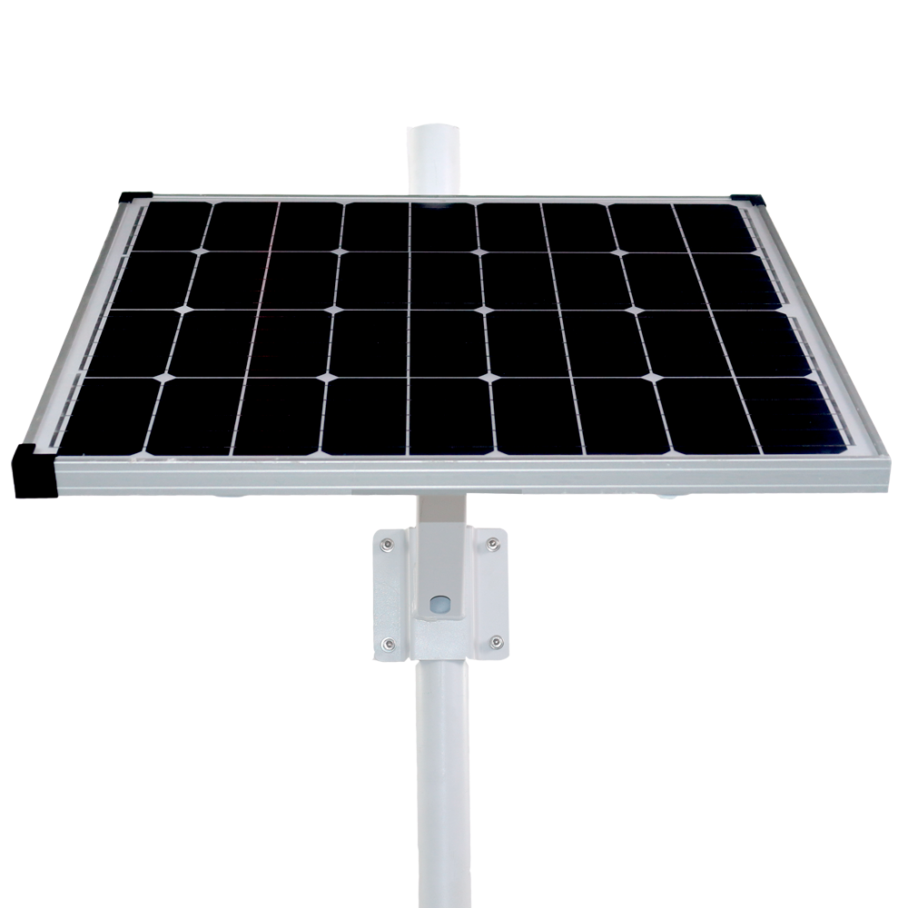 Selvforsynende strømsystem til CCTV - 80W solpanel - LiFePo4 256Wh (20Ah) lithiumbatteri - Integreret MPPT regulator : AC&DC konverter - Support til mastforankring - RS-485 til kommunikation | Gadelysttilslutning