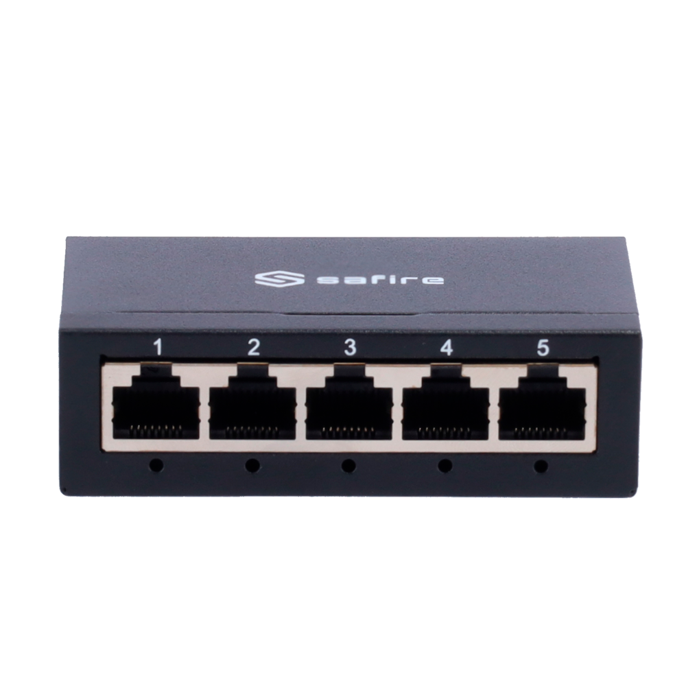Desktop Switch - 5 porte Gigabit - Hastighed 10/100/1000Mbps - Plug & Play - Energibesparende teknologi - Metal kabinet