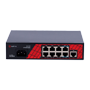 Safire Switch Hi-PoE - 8 PoE port(er) + 1 Up-link port(er) - Porthastighed 10/100Mbps - 6 PoE+ Porte 30W + 2 Hi-PoE Porte 60W - Total PoE strøm på 120W / PoE Watchdog - Auto Adaption PoE Extended Op til 250m