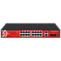 Safire Switch Hi-PoE - 16 PoE porte + 2 SFP + 2 RJ45 - Gigabit port hastighed 10/100/1000Mbps - 14 PoE+ Porte 30W + 2 Hi-PoE Porte 60W - PoE Watchdog - Op til 285W Total PoE Strøm
