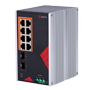 Safire Switch Industrial AC og DC Strøm - 8 Gigabit + 2 Gigabit SFP porte - 6 PoE+ Porte 30W + 2 Hi-PoE Porte 60W - PoE Watchdog - Op til 130W Total PoE Strøm - DIN skinne installation