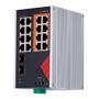 Safire Switch Industrial AC og DC Strøm - 16 Gigabit + 2 Gigabit SFP porte - 6 PoE+ Porte 30W + 2 Hi-PoE Porte 60W - PoE Watchdog - Op til 130W Total PoE Strøm - DIN skinne installation