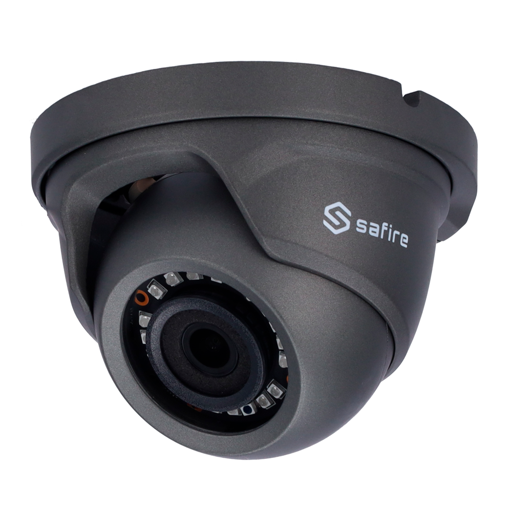 1080p ECO dome kamera - 4 i 1 (HDTVI / HDCVI / AHD / CVBS) - 1/2.7" Brigates© BG0806 - 2.8 mm linse - LEDs SMD IR rækkevidde 20 m - Fjern-OSD menu fra DVR / grå farve