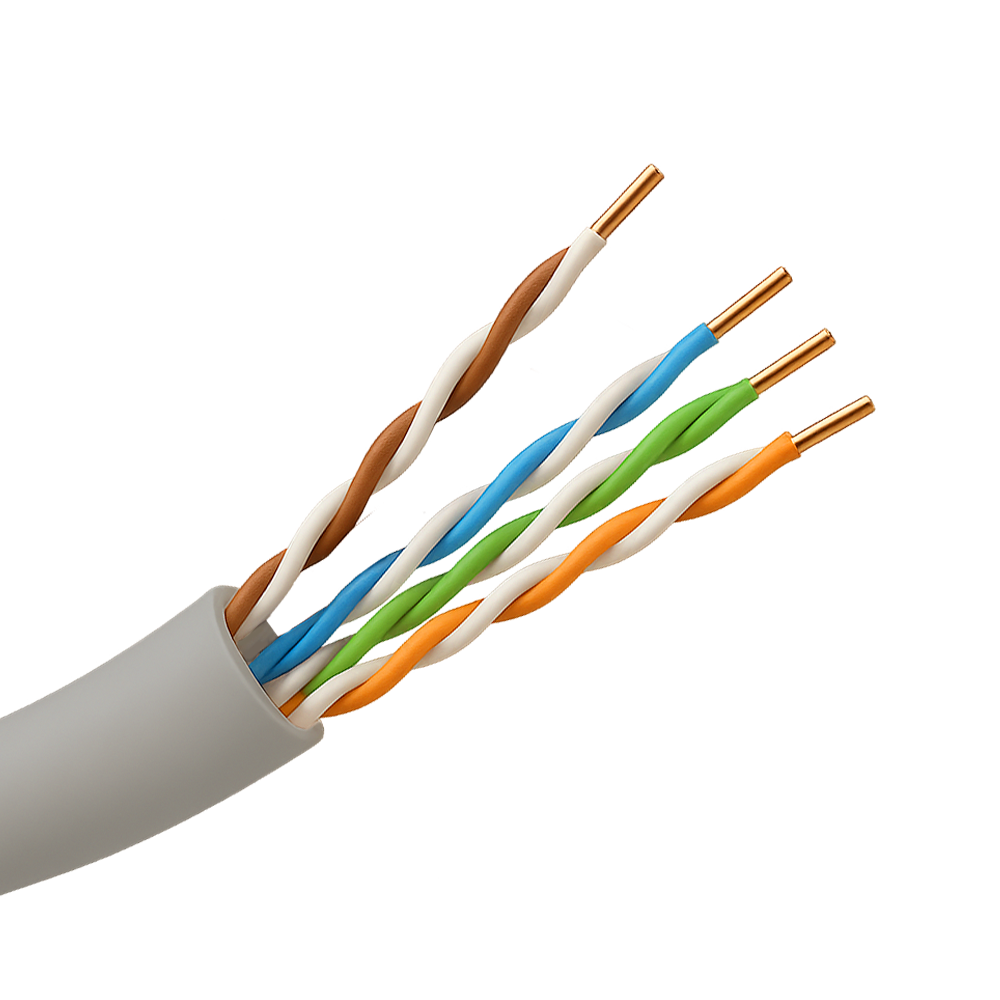 Safire UTP Kabel UTP Category 5E - Leder CCA - Diameter 24 AWG-0,52mm - Overholder 90m Fluke test - LSZH kappe - Leveres i æske på 100m / Grå farve