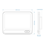 Video dørtelefon monitor - IPS touch screen 7" - Tovejs lyd - TCP/IP, WiFi - MicroSD kort slot op til 256 GB - Påbygning