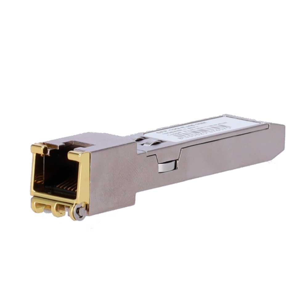 SFP+ transceiver modul - Kobberport med RJ45 stik - Understøttede hastigheder 10/5/2,5/1Gbps - Op til 30m afstand til 10Gbps - IEEE Efficiency Standard 802.3az - Metalhus