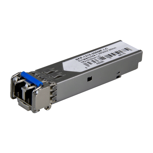 SFP transceiver modul - TRx 1310 nm - Single mode fiber - UPC duplex LC stik - Maksimum 20 km - 1.25Gb/s - 1000Base-LX