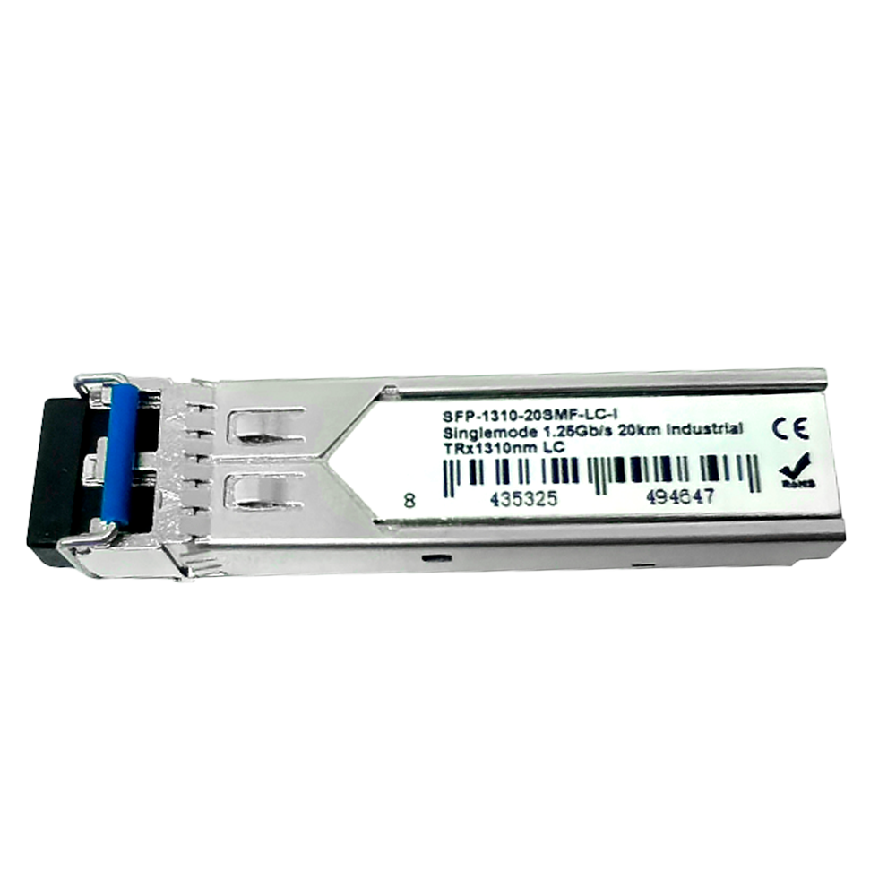 Industrial SFP transceiver modul - TRx 1310 nm - Single mode fiber - UPC duplex LC stik - Maksimum 20 km - 1.25Gb/s - 1000Base-LX