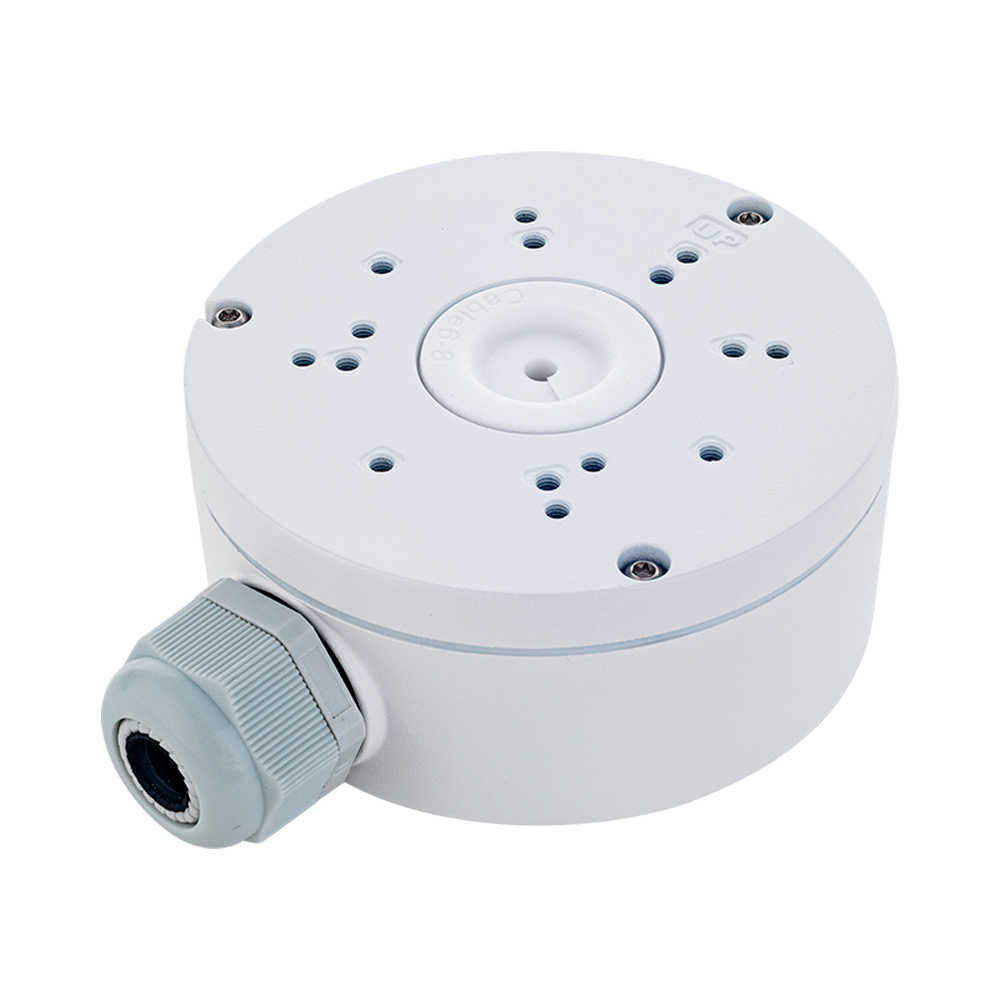 Tilslutningsboks - Til bullet/dome kameraer - Egnet til udendørs brug - Loft eller vægmontering - Kabelgennemføring - Ф110mm. × 48mm.