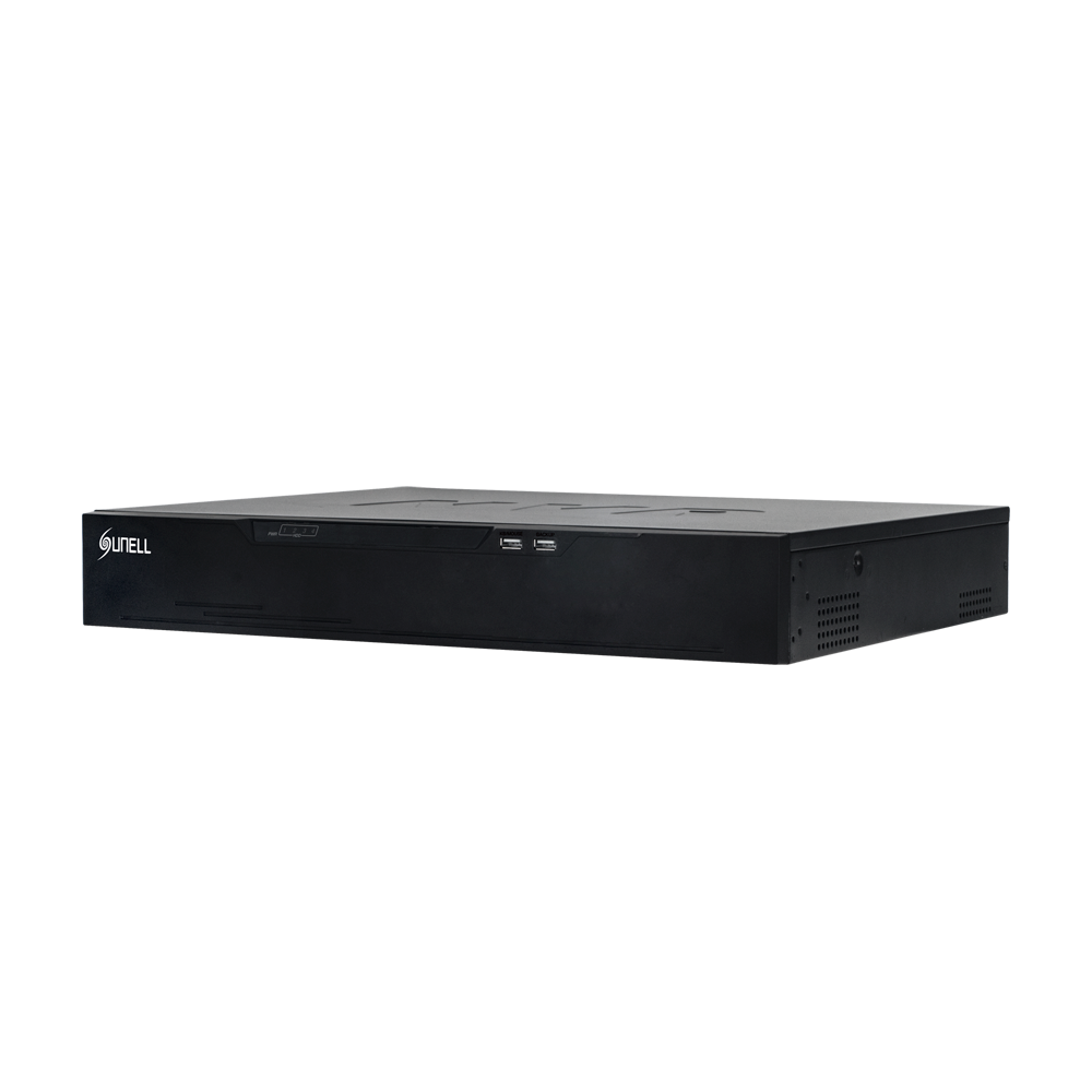 Sunell SN-NVR3932E4-P16-J - Pro serie - NVR optager 32CH IP | Switch 16CH PoE 140 W max - Maksimal opløsning 12Mpx@1ch : Alarmer : Audio - Båndbredde 320 Mbps - Understøtter 4 harddiske (ikke inkluderet)