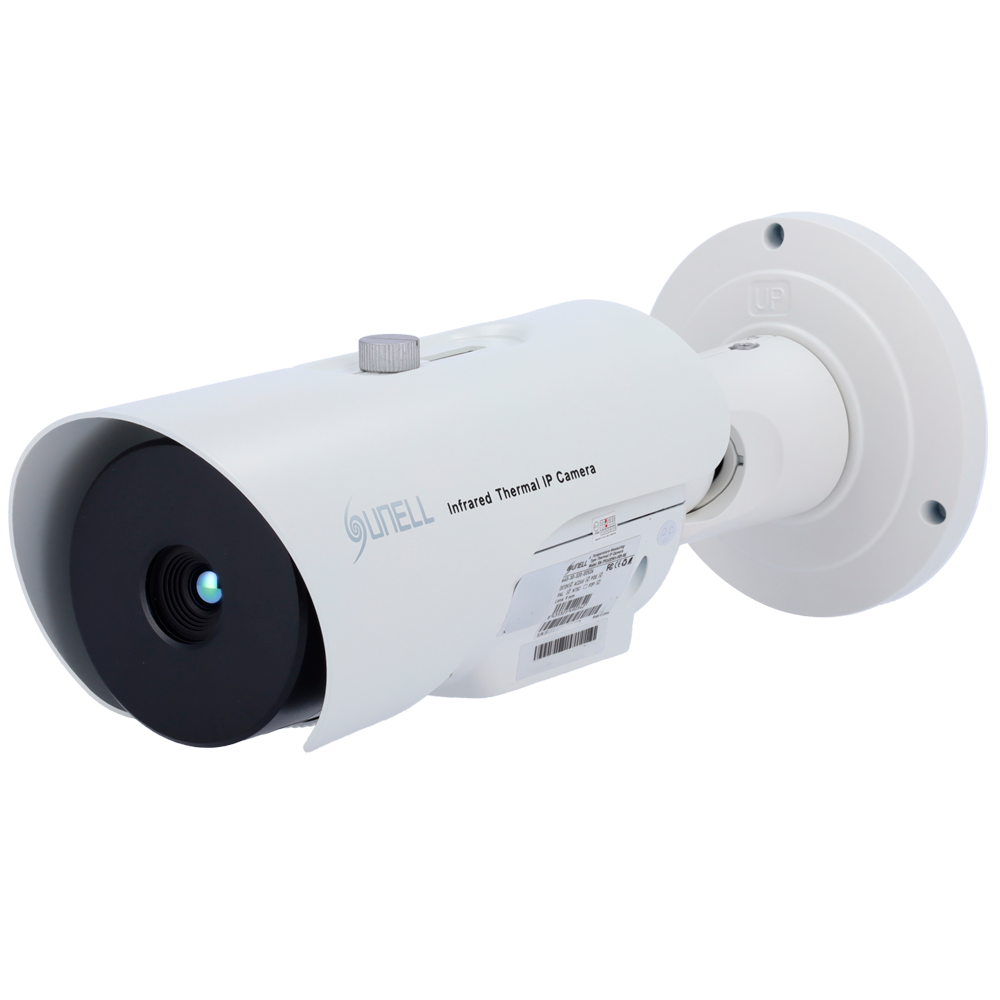 Sunell IP termisk kamera - 384x288 VOx | 35mm linse - Termisk følsomhed ≤40mK - Nøjagtighed ±8ºC - Temperatur-, person- og køretøjsdetektion - NDAA - NEMA 4X