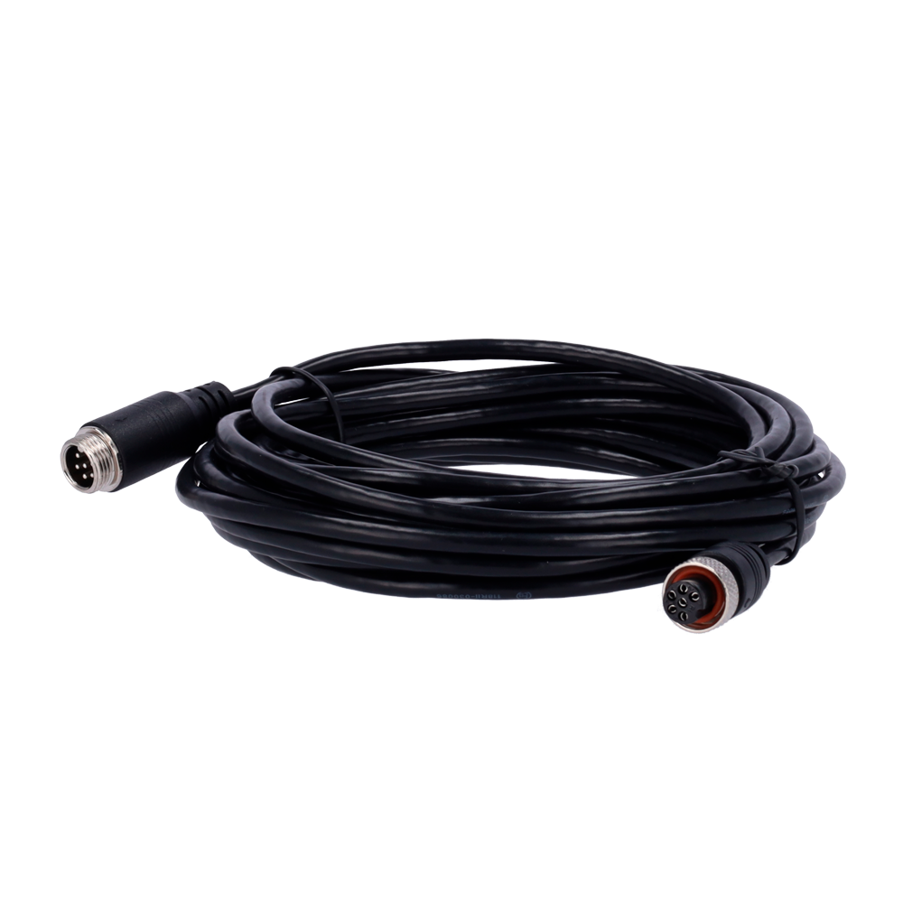 Streamax - Kabel til IP PON kameraer - M12 aviation stik - 6 pins - Længde 5m - Han - Hun