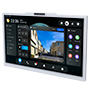 Android 14.0 monitor til video intercom system - IPS display på 15.6" - Tovejs lyd Crystal Clear | Easy UI - TCP/IP, PoE+, WiFi, Bluetooth, standard SIP - Cloud vedligeholdelse | Tredjeparts apps - Forbindelse via Cloud | Integreret kamera