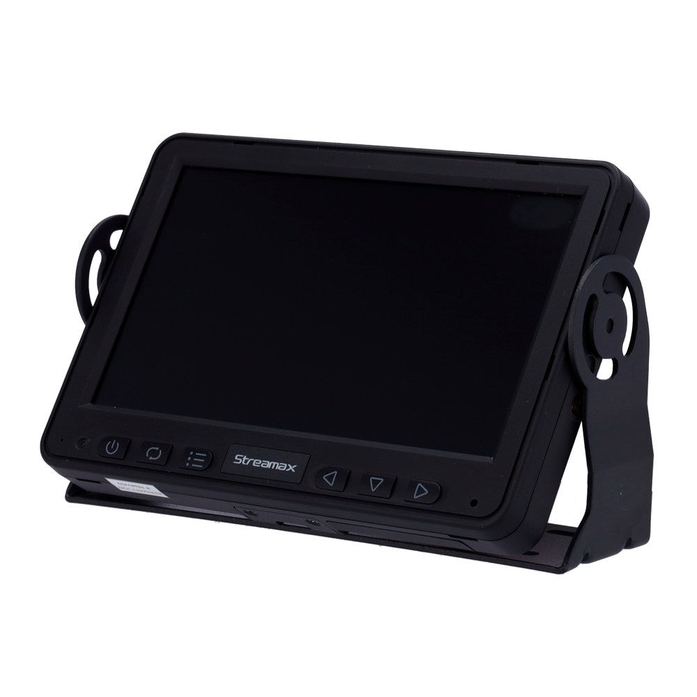 7 tommer HD monitor - Understøtter 4 AHD kameraer - Spejl- og vendingsfunktion - Spænding 9 ~ 36V DC - Automatisk bagbelysning