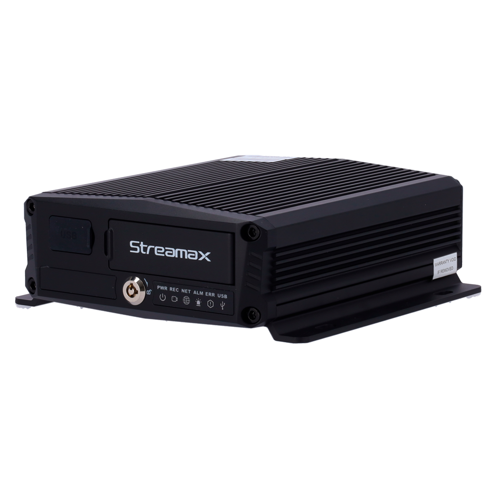 Streamax - NVR optager til køretøjsmontage - 4 CH AHD og 1 CH IP / Komprimering H.265/H.264 - Maksimal opløsning 1080p - Kommunikation 4G, GPS, WiFi, Alarmer - Plads til 1 HDD M.2 og x2 Micro SD 512GB