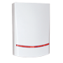 Udendørs kablet sirene - Certificeret Grado 2 - Maksimalt lydtryk 100 dB - Rød advarselslampe foran - Strømforsyning 13.8 VDC - Backup batteri 12 V DC (ikke inkluderet)