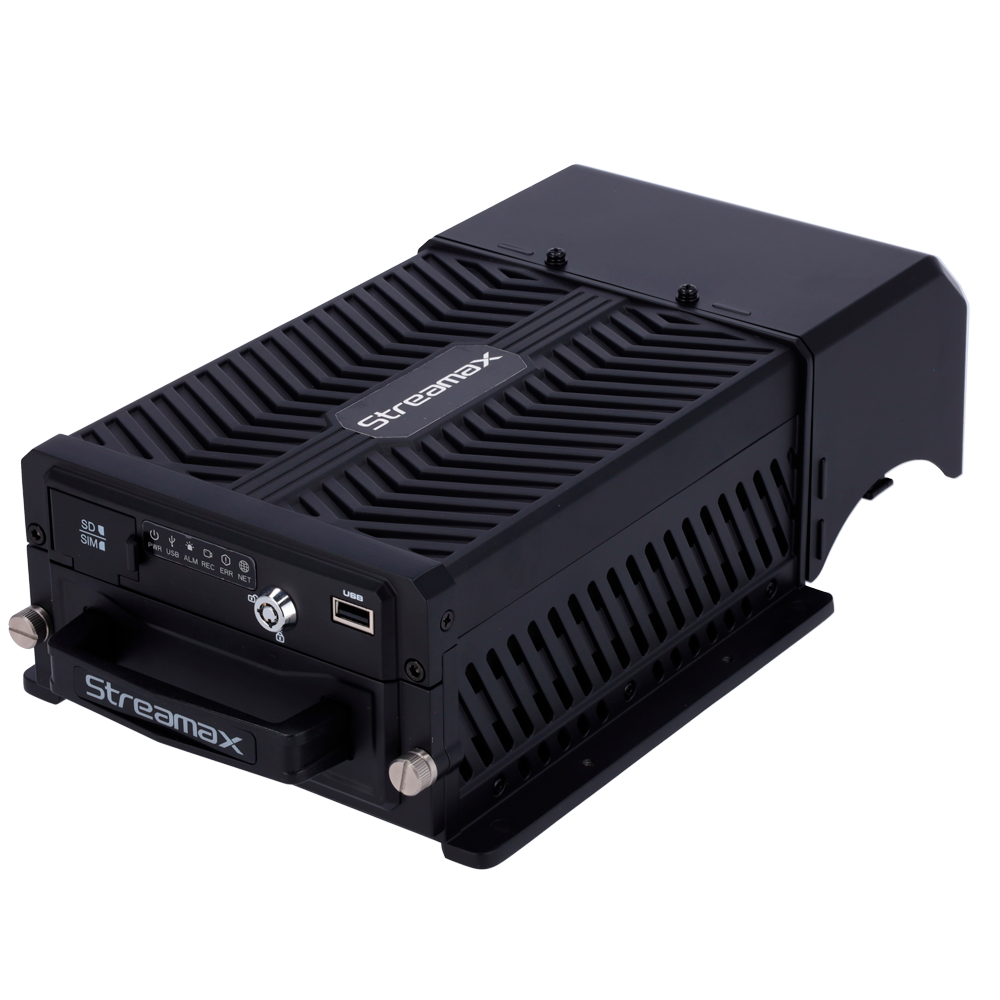 Streamax - NVR optager til køretøjsmontage - 4 CH AHD og 4 CH IP / Komprimering H.265/H.264 - Maksimal opløsning 1080p - Kommunikation 4G : GPS : Alarmer - Understøtter 1 HDD 2.5"