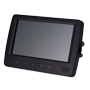 IP vandtæt touchscreen monitor 66 - Understøtter 4 kameraer med M12 stik - 5 kablede alarminput - Justerbare digitale parkeringslinjer - Integreret højttaler - Spændingsområde 10-32V