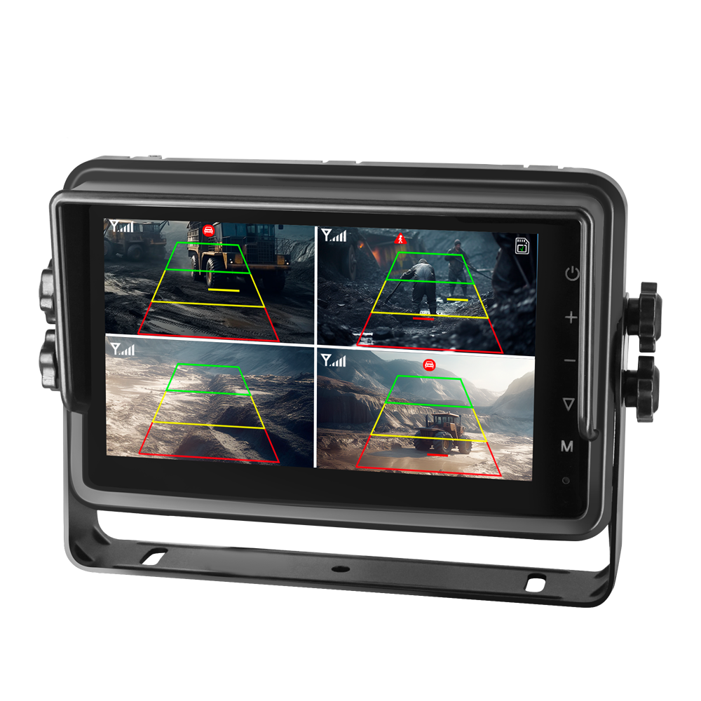 Touchscreen 7 tommer med optager - Understøtter 4 AHD kanaler - Integreret AI detektion - Beskyttelse IP66 - 4 lydinput - 5 alarminput