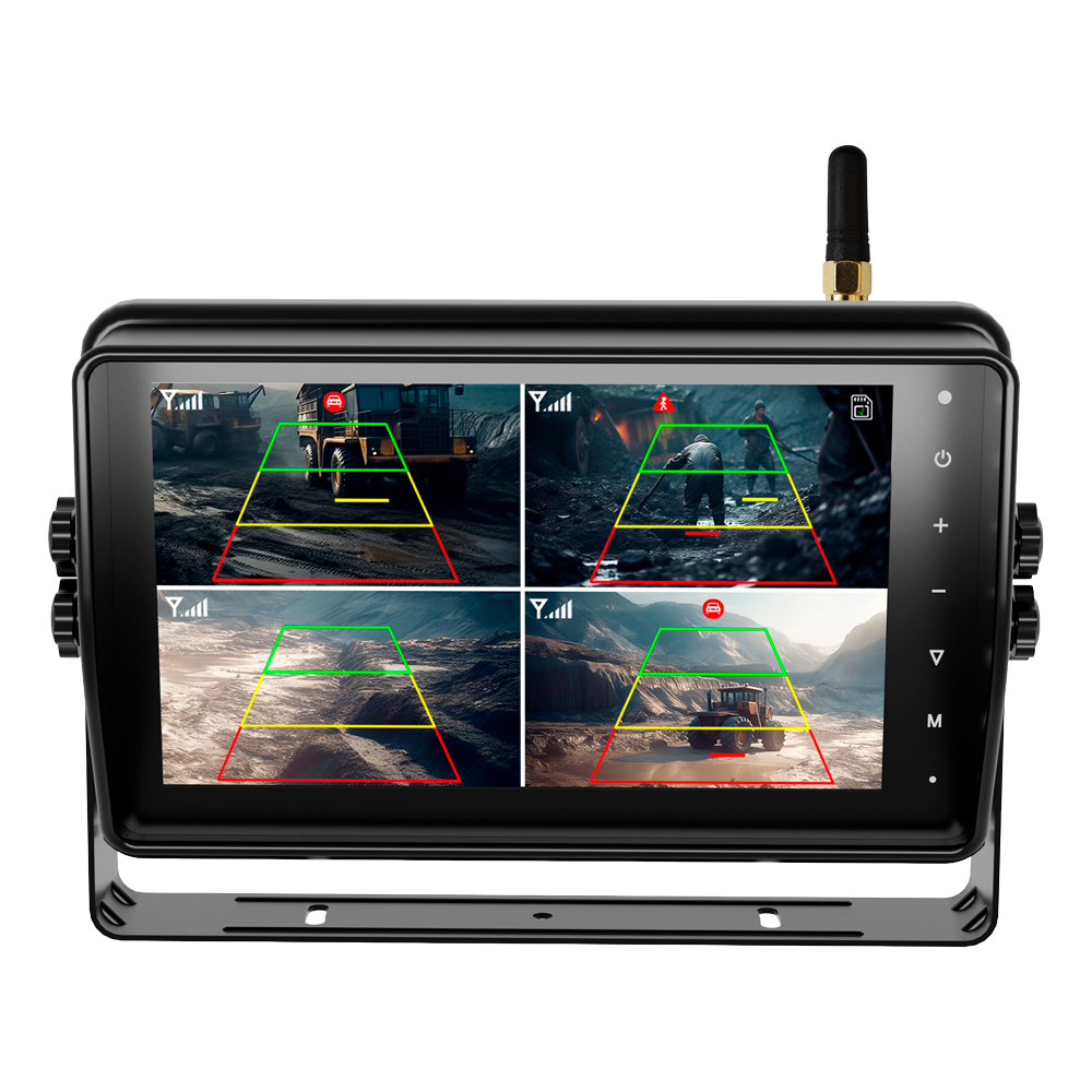 Touchscreen monitor med integreret optager - 10 tommer - 4 optagekanaler - Trådløs kommunikation - Vejrbestandig IP66 - Kompatibel AI detektion