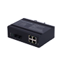 White Brand PoE Switch - DIN skinne montering - 4 Gigabit porte + 2 Gigabit SFP - 90W port 1 eller 2 / 30W port 3-4 / Maksimum 120W - IEEE802.3af/at/bt | PoE/PoE+/Hi-PoE - VLAN/STP/RSTP/MSTP/ERPS/SNMP/ACL - Static LAG/IGMP Snooping/DHCP Snoop/802.1x