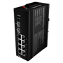 White Brand PoE Switch - DIN skinne montering - 8 Gigabit porte + 2 Gigabit SFP - 90W port 1 og 2 / 30W port 3-8 / Maksimum 240W - IEEE802.3af/at/bt | PoE/PoE+/Hi-PoE - VLAN/STP/RSTP/MSTP/ERPS/SNMP/ACL - Static LAG/IGMP Snooping/DHCP Snoop/802.1x