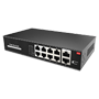 PoE Switch - 8 PoE porte + 2 Uplink porte - Hastighed 10/100Mbps - Funktioner: AI VLAN/QOS/CCTV Extend/PoE - Standard IEEE802.3af (PoE) / at (PoE+) - Op til 100W i alt for alle porte