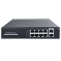 PoE Switch - 8 porte RJ45 + 2 RJ45 Uplink - Port hastighed 10/100/1000 Mbps - 8 PoE Porte 802.3af/at til 30W per port - Total PoE effekt 120W - Plug and Play
