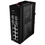 White Brand PoE Switch - DIN skinne montering - 8 Gigabit Porte + 4 Gigabit SFP - 90W porte 1 og 2 / 30W port 3-8 / Maksimalt 240W - IEEE802.3af/at/bt | PoE/PoE+/Hi-PoE - VLAN/STP/RSTP/MSTP/ERPS/SNMP/ACL - Static LAG/IGMP Snooping/DHCP Snoop/802.1x
