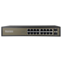 Desktop Switch - 16 porte Gigabit RJ45 - 2 SFP Uplink Port 10/100/1000 Mbps - Hastighed 10/100/1000Mbps - Plug & Play - Energibesparende Teknologi