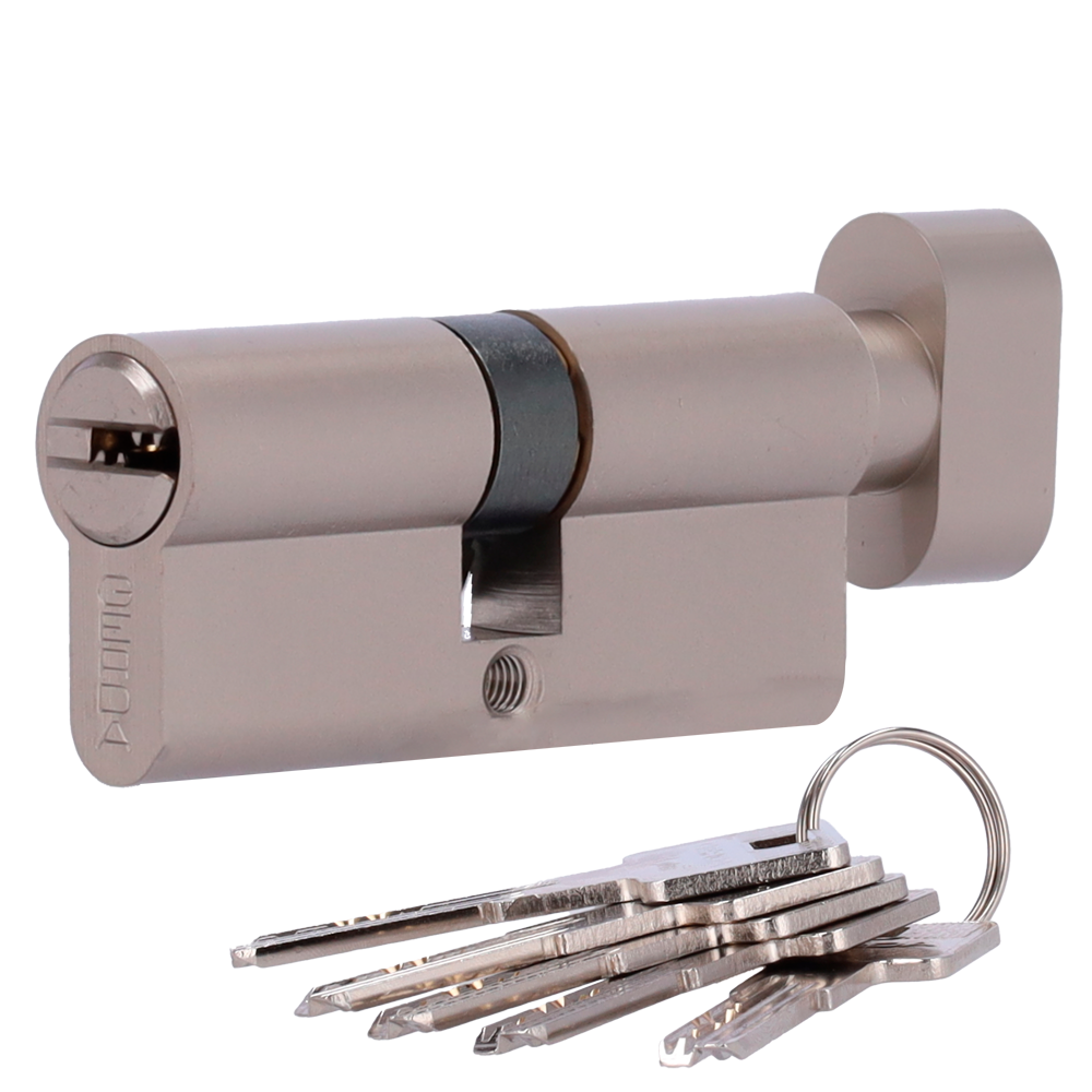 Høj sikkerhed dobbelt kobling cylinder - Anti-bumping, dirke, bore og brud - Egnet til TEDEE-PRO og TEDEE-GO2 - System med 7 aktive stifter og 3 sensorer - Dimensioner 35 (indvendig) x 35 (udvendig) mm - Inkluderer 5 fysiske nøgler