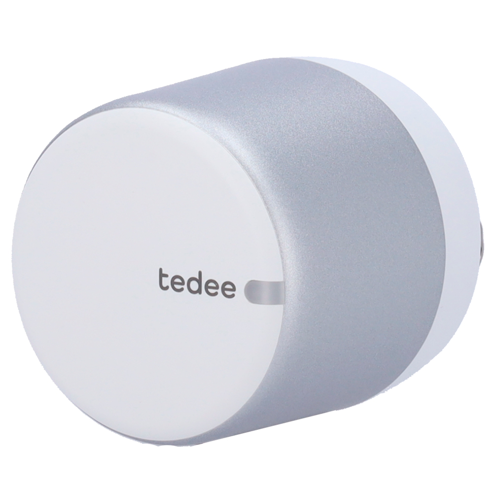 BLE smart nøgledrejerlås - Usynlig udefra - Installation uden manipulation af døren - Egnet til tredjeparts cylindre og TEDEE-CYLINDER-HPLUS - Gæstebrugere og adgangsrapporter - Tedee APP