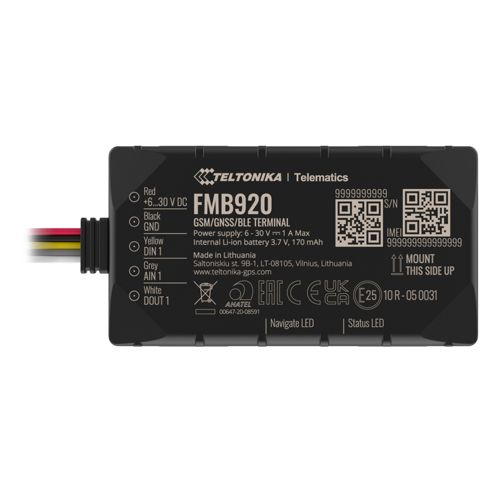Plug & Play Tracker til køretøjer - Simpel tilslutning - Kablede ind- og udgange - 2G og BLE til TK-EYE - Micro-SIM - Beskyttelsesgrad IP54