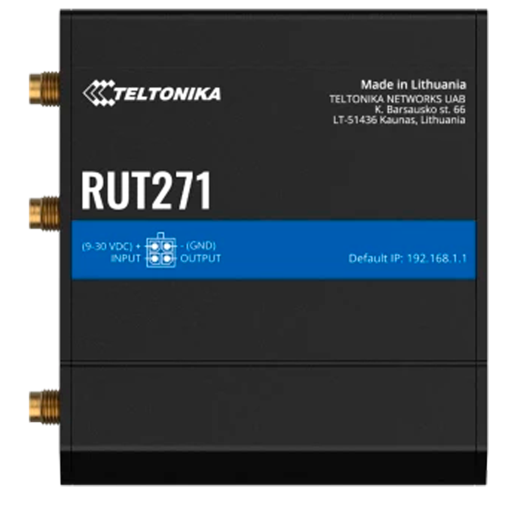 Teltonika Router Redcap 5G Industrial - 2 Ethernet porte RJ45 Fast Ethernet - Redcap 5G til 223Mbps - 1x Digital Input/Output - Wi-Fi 802.11b/g/n 2.4GHz - Aluminiumskabinet