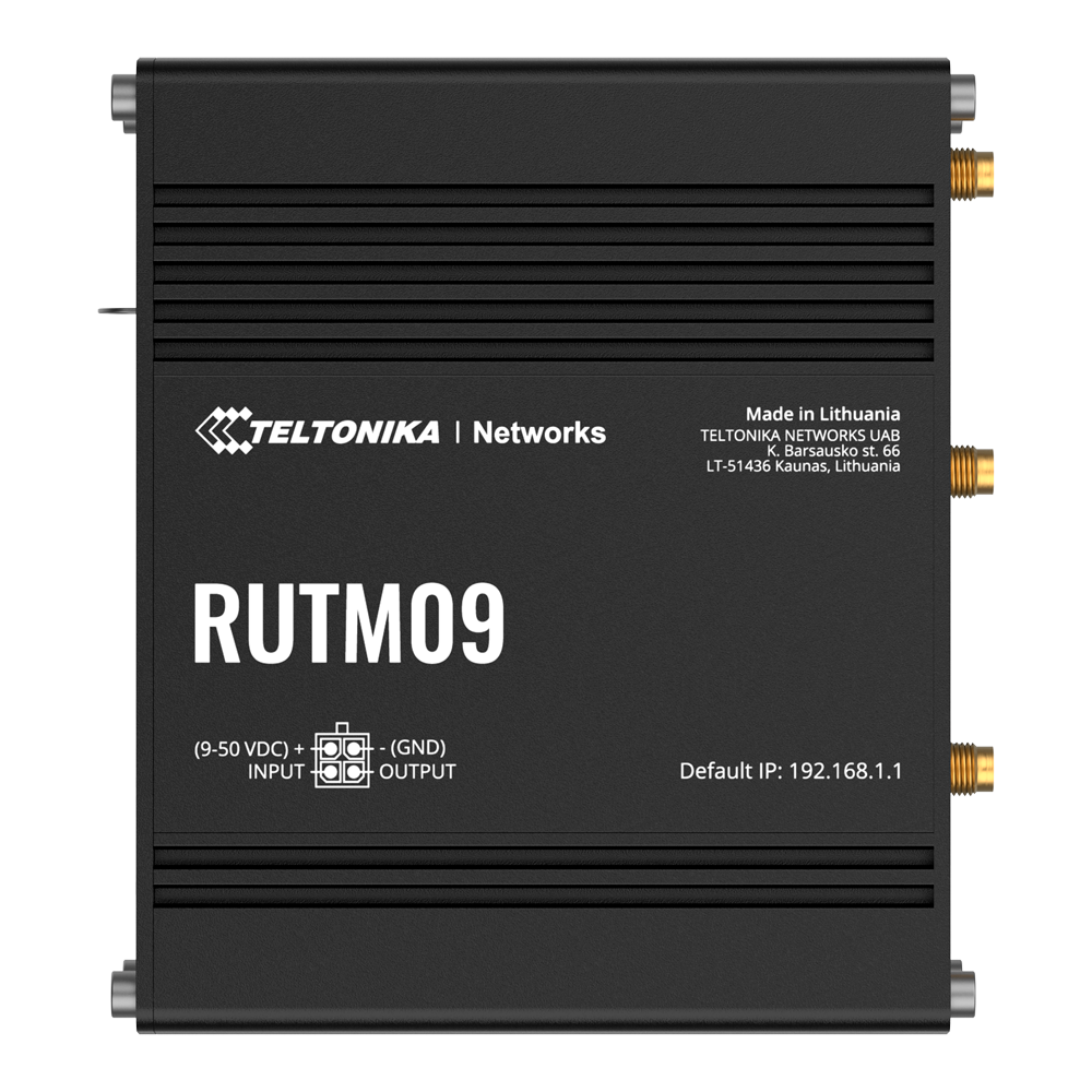 Teltonika Router 4G Industriel - Dual SIM 4G Cat 6 Cat [%VAR%] - 1x Digital Input/Output - GNSS positionering - 4 Ethernet RJ45 Gigabit porte - Hus Anodiseret aluminium