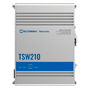 Teltonika Industriel Unmanaged Switch - 8 Ethernet RJ45 Gigabit +2 SFP Gigabit porte - Robust Aluminium Kabinet - Plug and Play - DC strøm 7 til 57V - Status LED